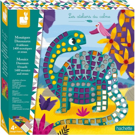 Mosaïques et Gommettes Dinosaures - Jeu de concentration - Janod