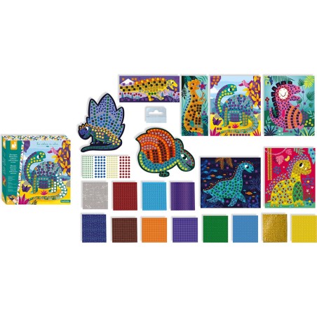 Mosaïques et Gommettes Dinosaures - Jeu de concentration - Janod
