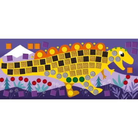 Mosaïques et Gommettes Dinosaures - Jeu de concentration - Janod