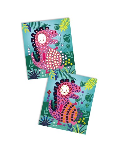 Mosaïques et Gommettes Dinosaures - Jeu de concentration - Janod