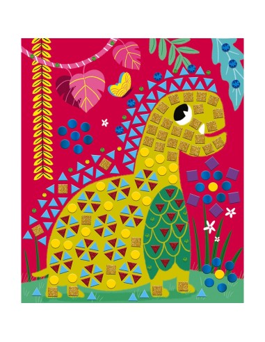 Mosaïques et Gommettes Dinosaures - Jeu de concentration - Janod