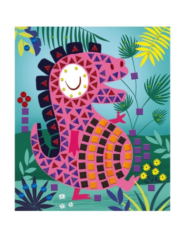 Mosaïques et Gommettes Dinosaures - Jeu de concentration - Janod