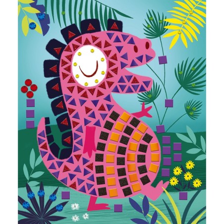 Mosaïques et Gommettes Dinosaures - Jeu de concentration - Janod