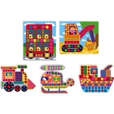 Mosaïques et Gommettes - Voiture et Véhicules - Janod