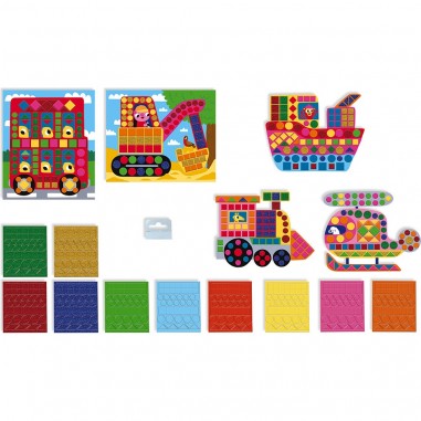 Mosaïques et Gommettes - Voiture et Véhicules - Janod