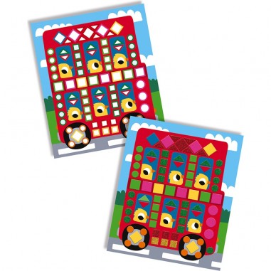 Mosaïques et Gommettes - Voiture et Véhicules - Janod