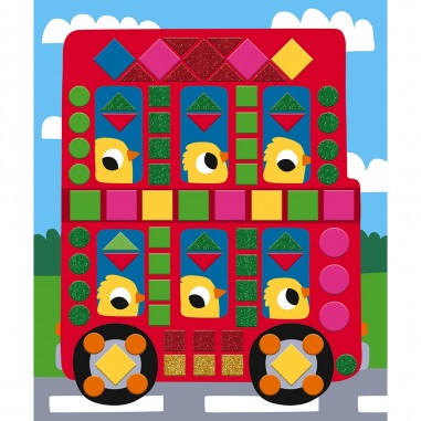 Mosaïques et Gommettes - Voiture et Véhicules - Janod