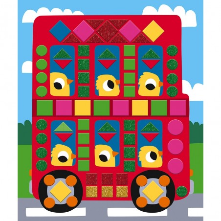 Mosaïques et Gommettes - Voiture et Véhicules - Janod