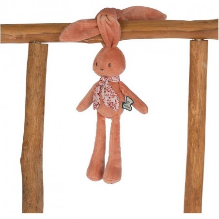 Doudou lapin Kaloo - Couleur Terracotta et velours cotelé