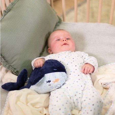 Peluche bouillotte bien-être baleine Petit calme - Kaloo
