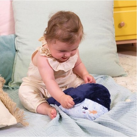 Peluche bouillotte bien-être baleine Petit calme - Kaloo