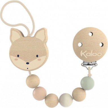 Attache tétine en bois renard - Kaloo