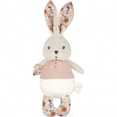 Petite peluche lapin rose Coquelicot - Doudou lapin rose Kaloo
