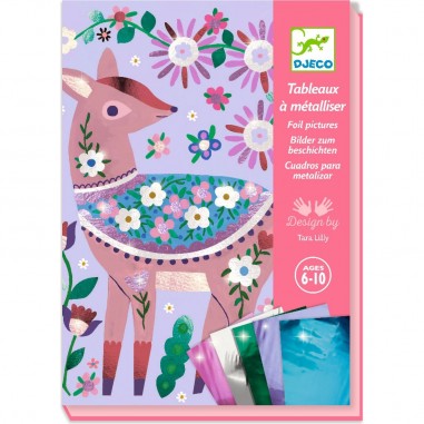 Tableaux à paillettes à métalliser - Animaux Bois joli - Djeco