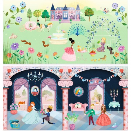 Histoire de stickers - Chateaux, Princes et Princesses - Djeco