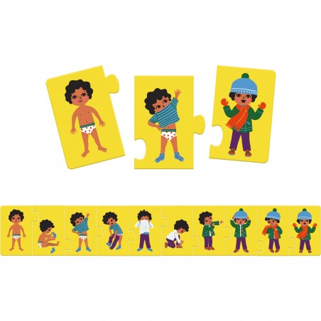 Grand Puzzle Frise - Apprendre à s'habiller - Djeco