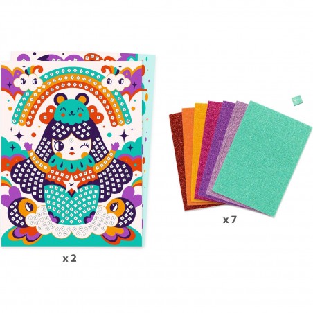 Mosaiques pour enfant - Japon Poupées Kokeshis - Djeco