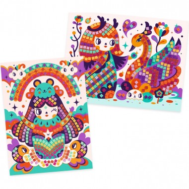 Mosaiques pour enfant - Japon Poupées Kokeshis - Djeco