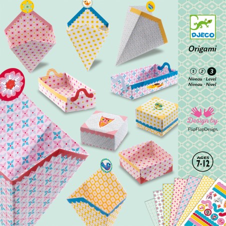 Origami - Réaliser des Petites Boites - Dès 7 ans - Djeco