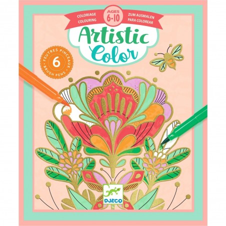 Coloriage Mandala pour enfant - Fleurs - Artistic Color Flore Djeco