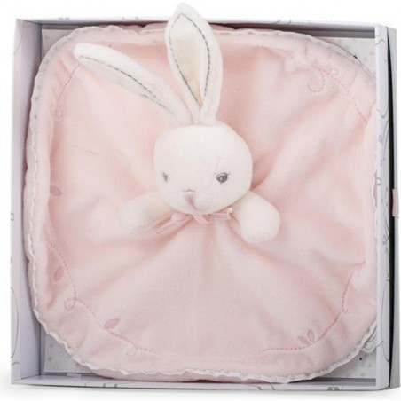Doudou lapin rose et rond Kaloo - collection Perle