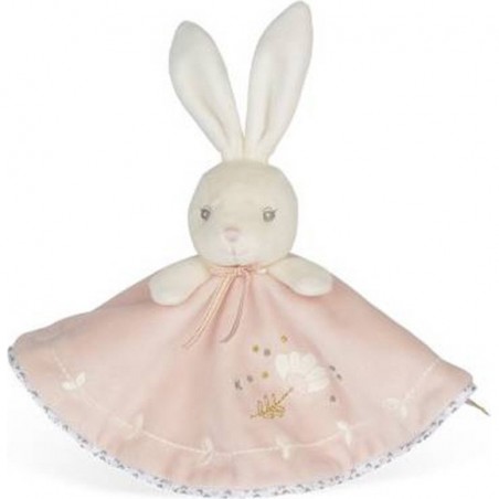 Doudou lapin rose et rond Kaloo - collection Perle