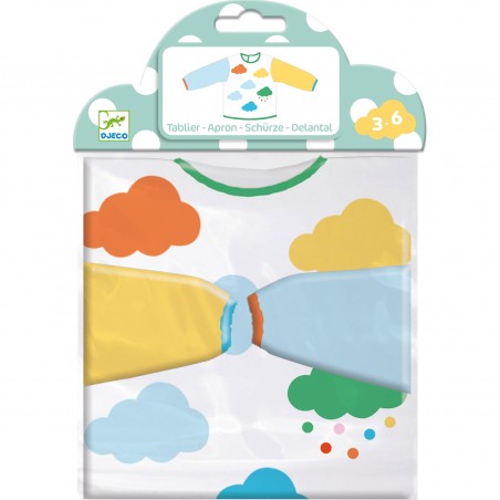 Tablier de Protection Peinture Maternelle Blanc - Djeco