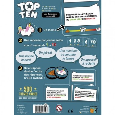 Top ten - jeu d'ambiance coopératif - Asmodee