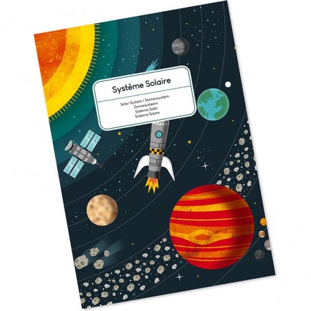 Puzzle système solaire - Puzzle éducatif pour enfant dès 5 ans - Janod