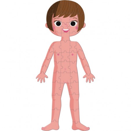 Puzzle corps humain - 4 Puzzles éducatifs géants dès 5 ans - Janod