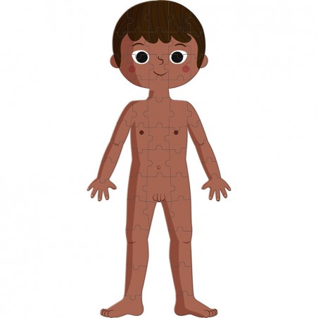 Puzzle corps humain - 4 Puzzles éducatifs géants dès 5 ans - Janod