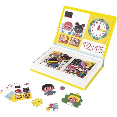 Magnetibook - Jeu magnétique pour apprendre l'heure dès 3 ans - Janod