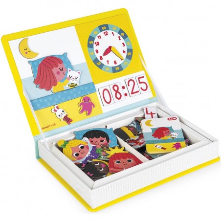Magnetibook - Jeu magnétique pour apprendre l'heure dès 3 ans - Janod