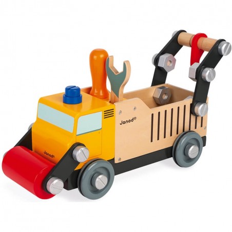 Camion de chantier géant - Camion en bois de bricolage enfant - Janod