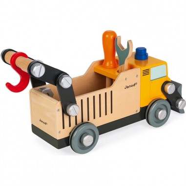Camion de chantier géant - Camion en bois de bricolage enfant - Janod