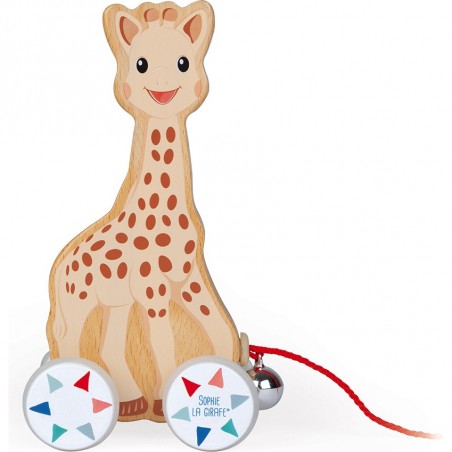 Jouet à Promener en bois Sophie la girafe : Jouets à promener & à pousser Janod