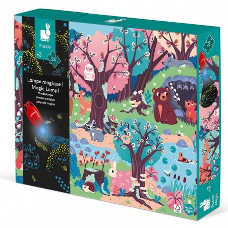 Puzzle phosphorescent - Puzzle magique forêt pour enfant 3 ans - Janod