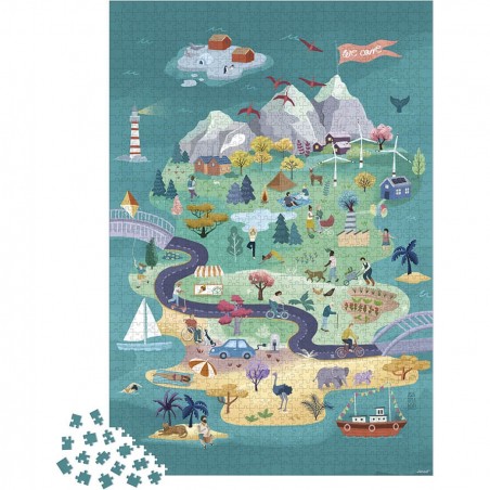 Puzzle adulte - Puzzle 1500 pièces adulte enfant 8 ans paysage - Janod