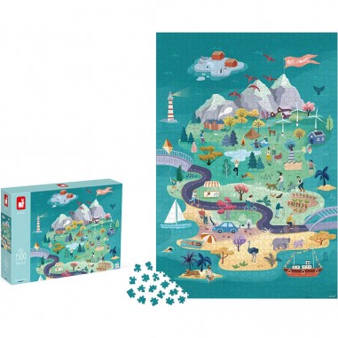 Puzzle France magnétique Janod 93 pièces - Puzzle - Achat & prix