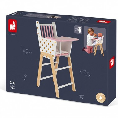 Chaise Haute en bois "Candy Chic"