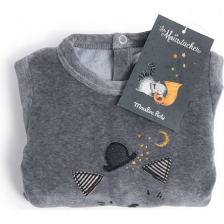 Moulin Roty - pyjama 1 mois Les Moustaches