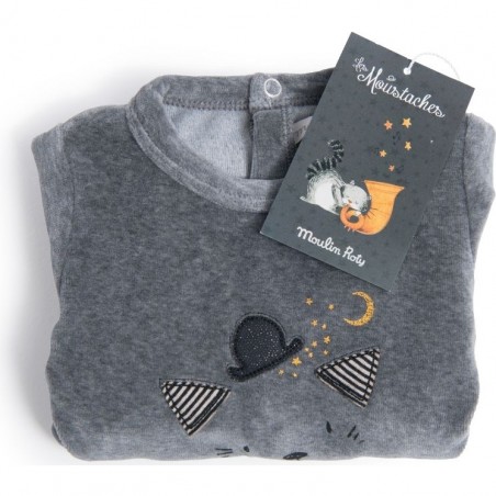 Moulin Roty - pyjama 1 mois Les Moustaches