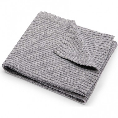 Couverture bébé en laine tricotée Les moustaches - Moulin Roty