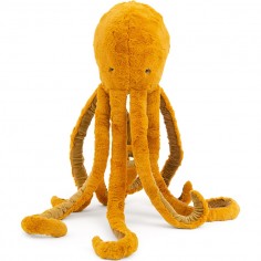 Peluche Grande Pieuvre Jaune - Tout Autour du Monde - Moulin Roty 2