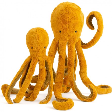 Peluche Grande Pieuvre Jaune - Tout Autour du Monde - Moulin Roty