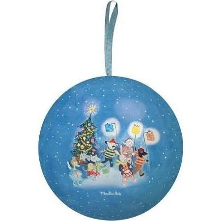 Boule de Noël bleue "La Grande Famille" - Moulin Roty