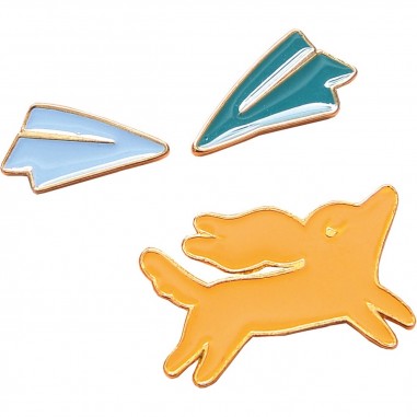 3 Pin's Chien Laqués Les Parisiennes de - Moulin Roty