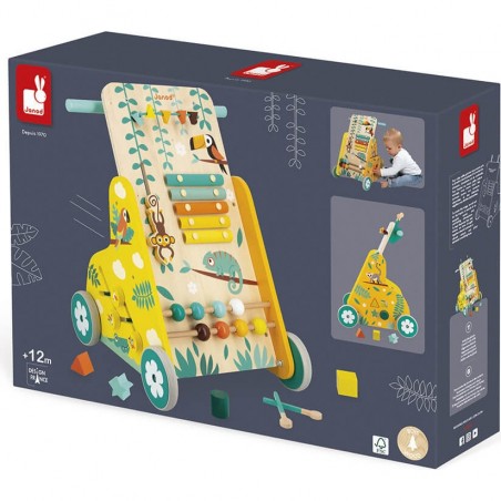 Chariot de marche bébé multi activités Tropik - Janod