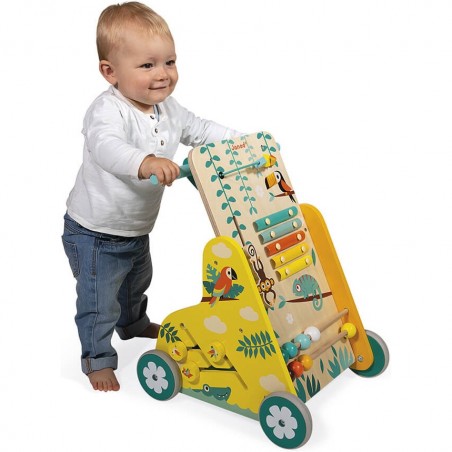 Chariot de marche bébé multi activités Tropik - Janod