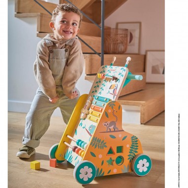 Chariot de marche bébé multi activités Tropik - Janod
